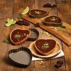 Set De 4 Moules à Tartelette Coeur Revêtement Antiadhérent 11 Cm -Pas Cher Cuire Joie Magasin 544009 4 4 Set de 4 moules a tartelette coeur revetement antiadherent 11 cm Mathon