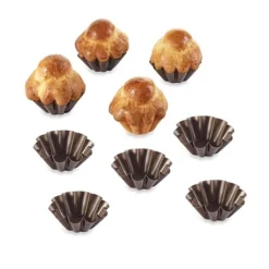 Lot De 8 Moules à Brioches Individuels 8cm -Pas Cher Cuire Joie Magasin 549004 2 2 Lot de 8 moules a brioches individuels 8cm Gobel