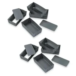 Lot De 8 Moules à Tartelettes à Fond Amovibles