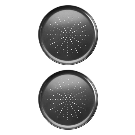 Ibili Lot 2 Moules à Pizza 32 Cm Crispy 1 Ibili Lot 2 Moules à Pizza 32 Cm Crispy