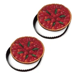 Lot 2 Moules à Tarte Rond Amovibles 24,5 Cm Et 28 Cm