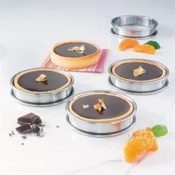 Set De 4 Cercles à Tartelette Inox 8 Cm -Pas Cher Cuire Joie Magasin 573000 1 6 Set de 4 cercles a tartelette inox 8 cm Mathon