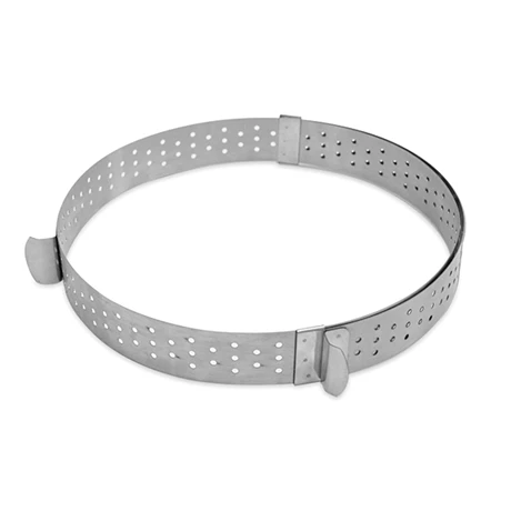 Cercle à Tarte Extensible Perforé En Inox 1 Cercle à Tarte Extensible Perforé En Inox