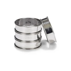 Patisse 4 Cercles à Tarte Inox 8 Cm