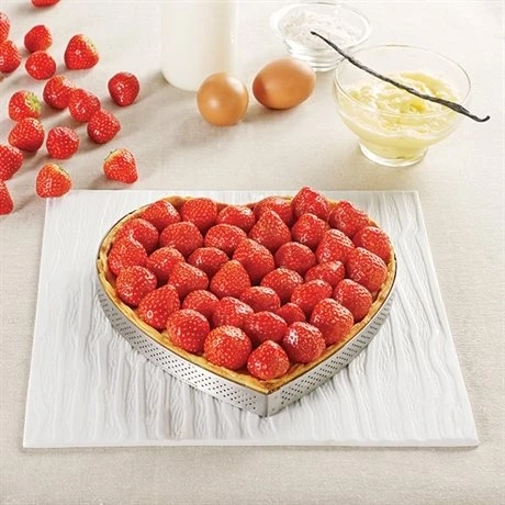 De Buyer Cercle à Tarte Perforé Cœur 22 Cm 1 De Buyer Cercle à Tarte Perforé Cœur 22 Cm