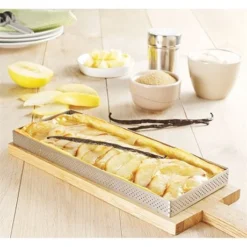 De Buyer Cadre à Tarte Perforé Rectangle 28 X 11 Cm