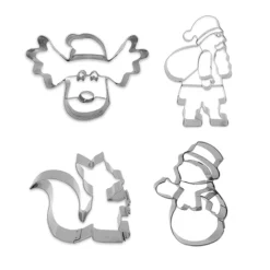 Patisse Set De 4 Emporte-pièces De Noël En Inox