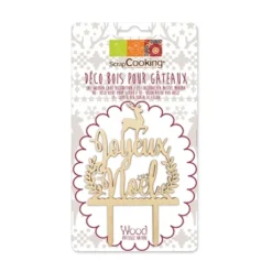 Kit De Décorations De Noël En Bois Pour Bûches Et Gâteaux -Pas Cher Cuire Joie Magasin 589000 2 1 Kit de decorations de Noel en bois pour buches et gateaux Scrapcooking