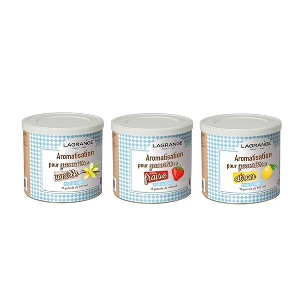 Lot De 3 Arômes Pour Yaourt (Vanille, Fraise, Citron) 1 Lot De 3 Arômes Pour Yaourt (Vanille, Fraise, Citron)