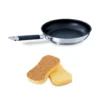 Set Poêle Anti-adhérente Rapid Cook 24 Cm Et 2 éponges Végétales