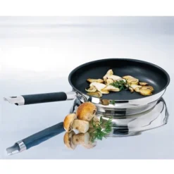 Set Poêle Anti-adhérente Rapid Cook 24 Cm Et 2 éponges Végétales -Pas Cher Cuire Joie Magasin 609167 2 1 Set poele anti adherente Rapid Cook 24 cm et 2 eponges vegetales Mathon