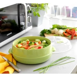 Cuiseur Vapeur Micro-ondes Vert