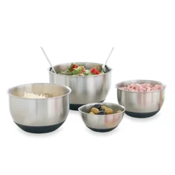 Set 4 Petits Bols En Inox Avec Base Silicone 10,5 à 17 Cm -Pas Cher Cuire Joie Magasin 673073 4 6 Set 4 petits bols en inox avec base silicone 10 5 a 17 cm Mathon