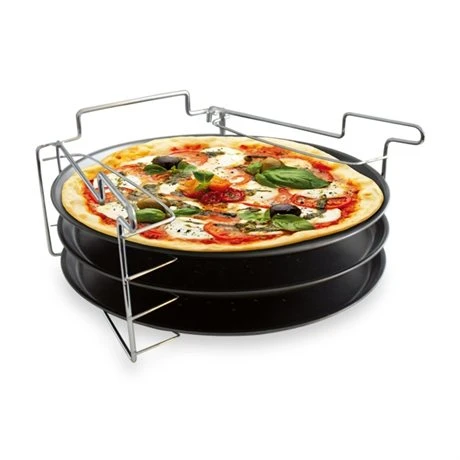 3 Plaques à Pizza Avec Support 2 3 Plaques à Pizza Avec Support – Image 2